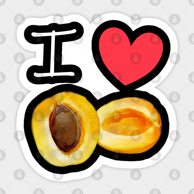 I love peaches Peach Fruit Gift Sticker TeePublic